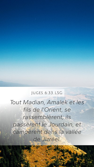 Juges 6:33 LSG Bible Verse Image