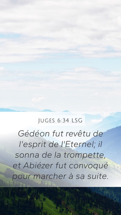 Juges 6:34 LSG Bible Verse Image