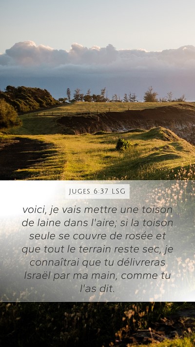 Juges 6:37 LSG Bible Verse Image