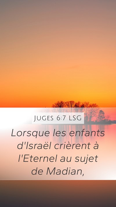 Juges 6:7 LSG Bible Verse Image