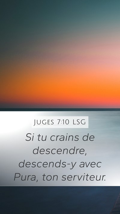 Juges 7:10 LSG Bible Verse Image