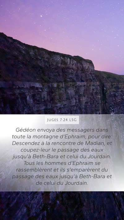 Juges 7:24 LSG Bible Verse Image