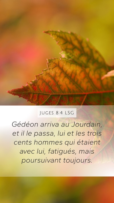 Juges 8:4 LSG Bible Verse Image
