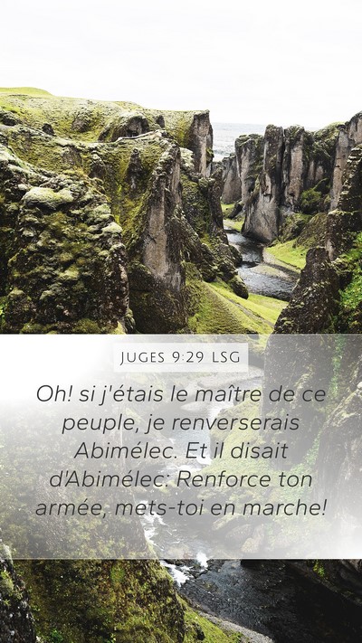 Juges 9:29 LSG Bible Verse Image