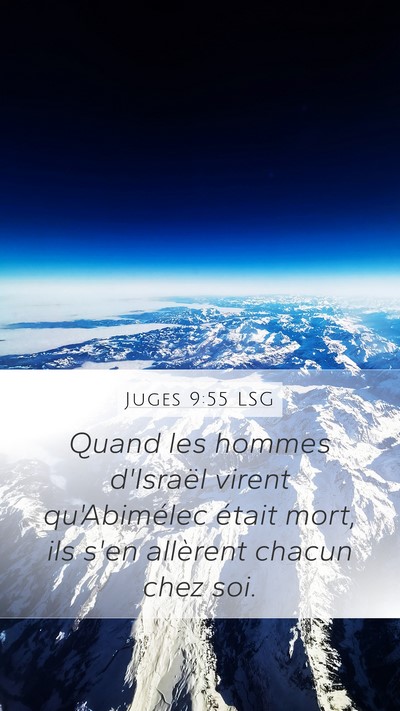 Juges 9:55 LSG Mobile Phone Wallpaper - Quand les hommes d'Israël virent qu'Abimélec - Mobile Bible Verse Wallpaper