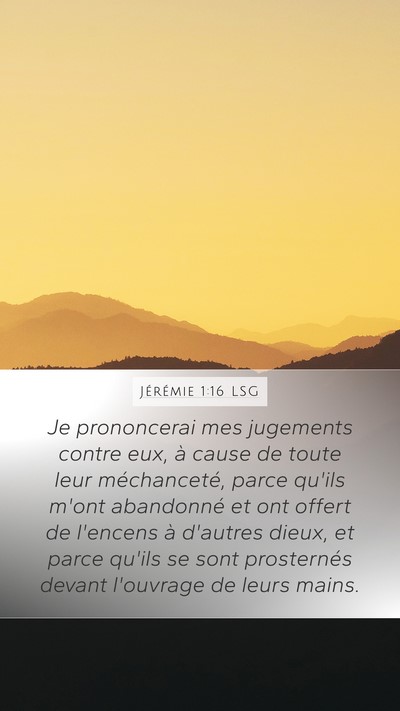 Jérémie 1:16 LSG Bible Verse Image