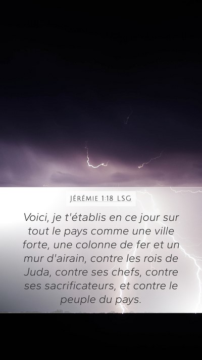 Jérémie 1:18 LSG Bible Verse Image