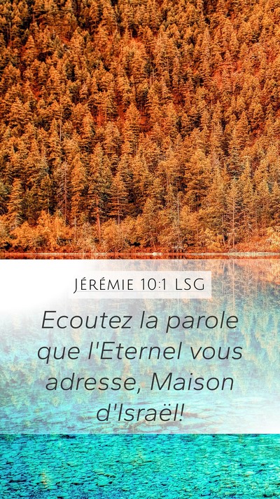 Jérémie 10:1 LSG Bible Verse Image