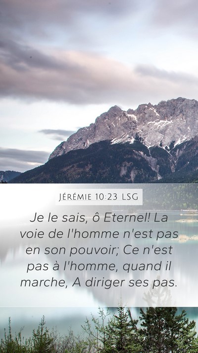 Jérémie 10:23 LSG Bible Verse Image
