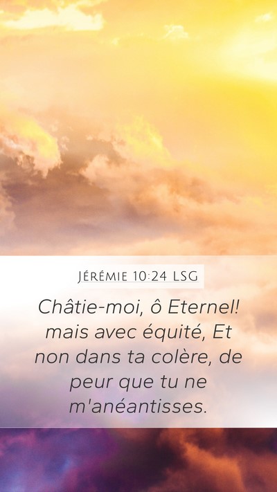 Jérémie 10:24 LSG Bible Verse Image