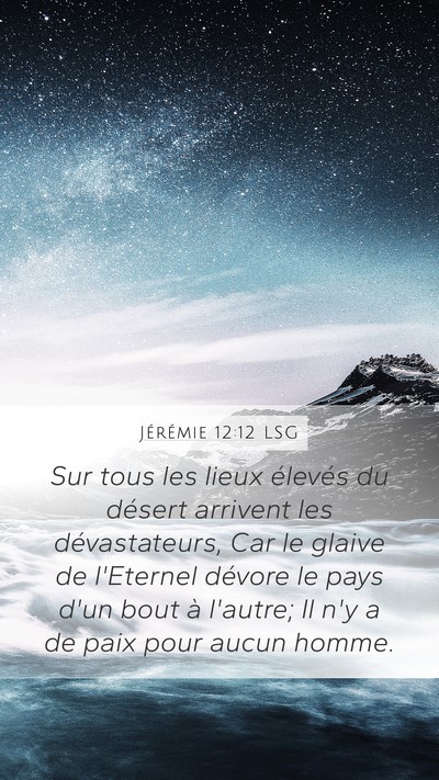 Jérémie 12:12 LSG Bible Verse Image