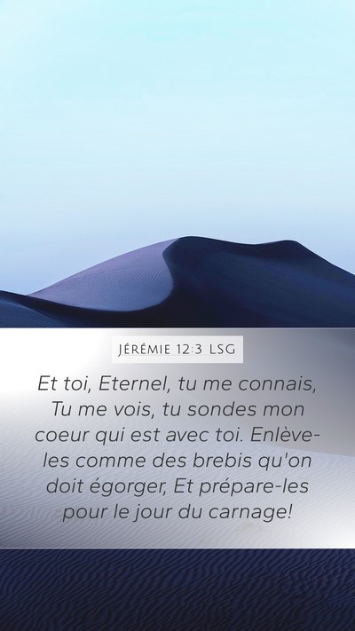 Jérémie 12:3 LSG Bible Verse Image