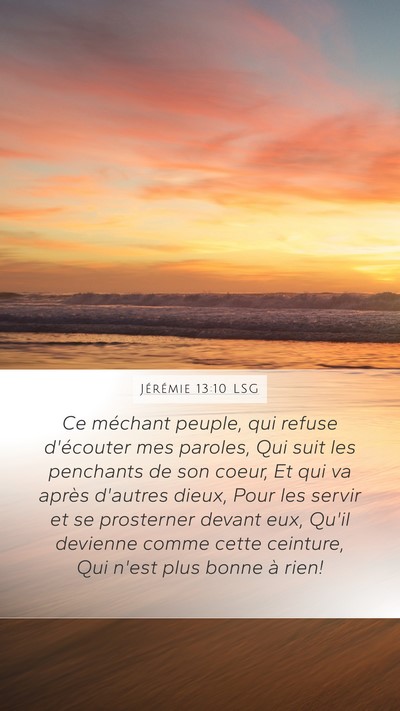 Jérémie 13:10 LSG Bible Verse Image