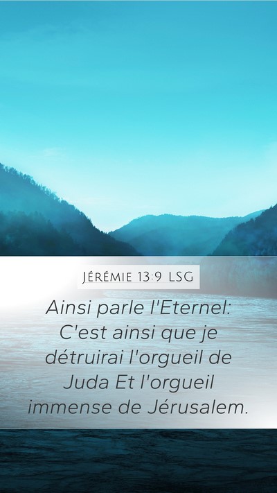 Jérémie 13:9 LSG Bible Verse Image