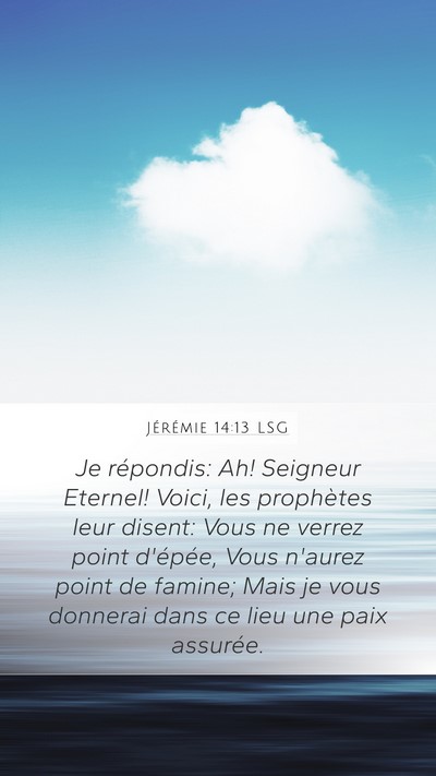 Jérémie 14:13 LSG Bible Verse Image