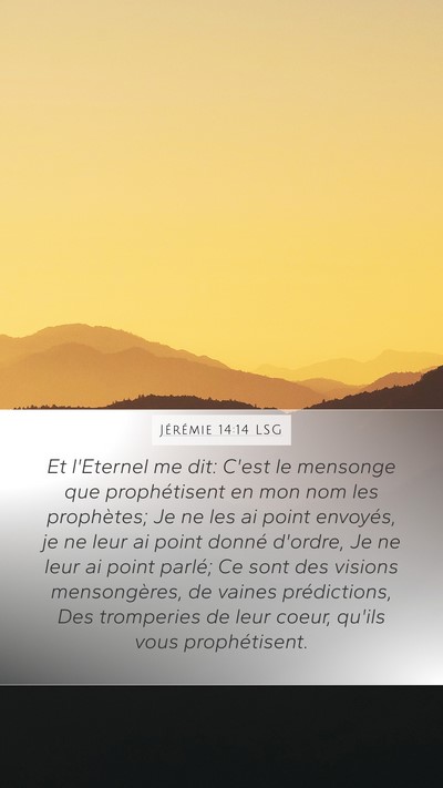 Jérémie 14:14 LSG Bible Verse Image