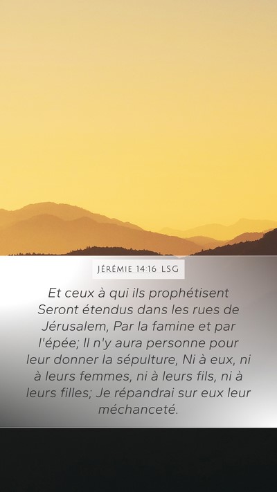 Jérémie 14:16 LSG Bible Verse Image