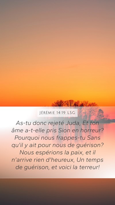 Jérémie 14:19 LSG Bible Verse Image