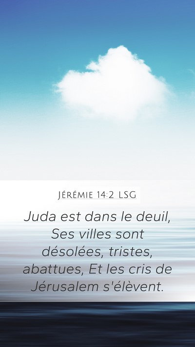 Jérémie 14:2 LSG Bible Verse Image