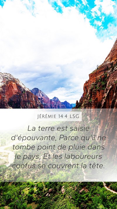 Jérémie 14:4 LSG Bible Verse Image