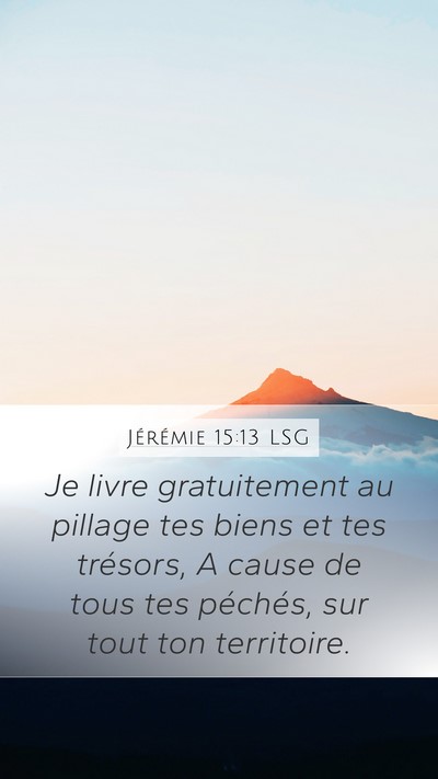 Jérémie 15:13 LSG Bible Verse Image