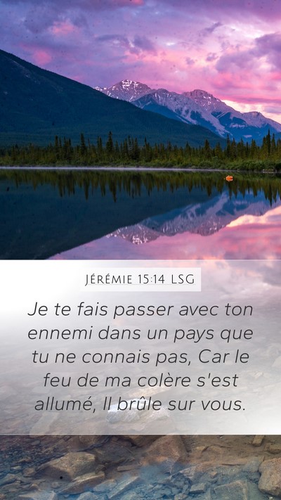 Jérémie 15:14 LSG Bible Verse Image