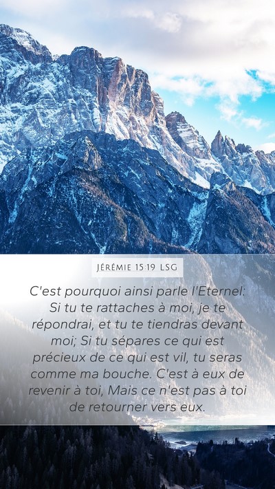 Jérémie 15:19 LSG Bible Verse Image