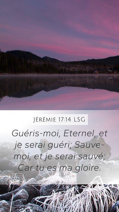 Jérémie 17:14 LSG Bible Verse Image