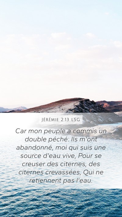 Jérémie 2:13 LSG Bible Verse Image