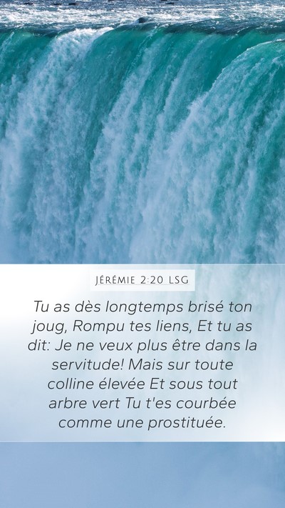 Jérémie 2:20 LSG Bible Verse Image