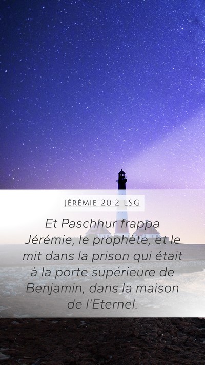 Jérémie 20:2 LSG Bible Verse Image