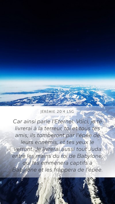 Jérémie 20:4 LSG Bible Verse Image