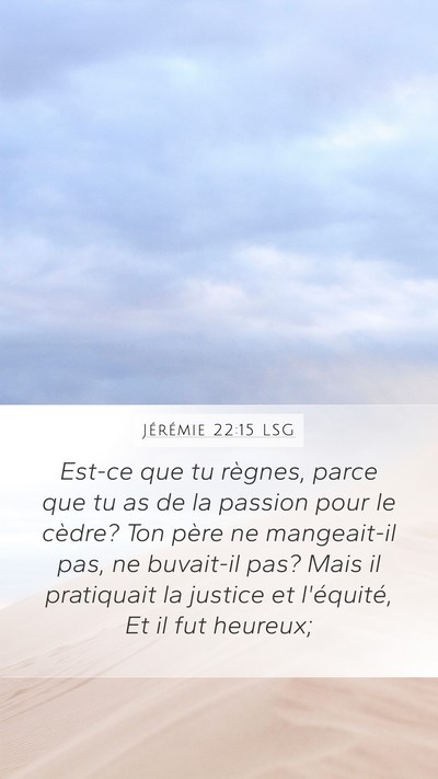 Jérémie 22:15 LSG Bible Verse Image