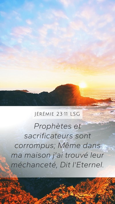Jérémie 23:11 LSG Bible Verse Image