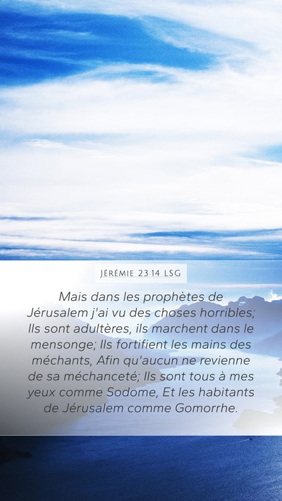 Jérémie 23:14 LSG Bible Verse Image
