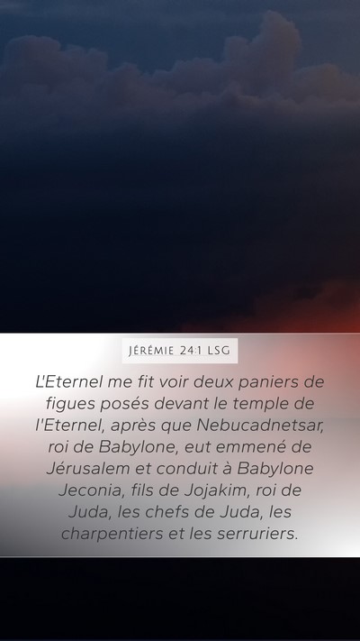 Jérémie 24:1 LSG Bible Verse Image