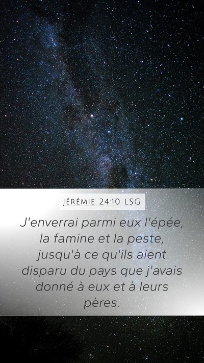 Jérémie 24:10 LSG Bible Verse Image