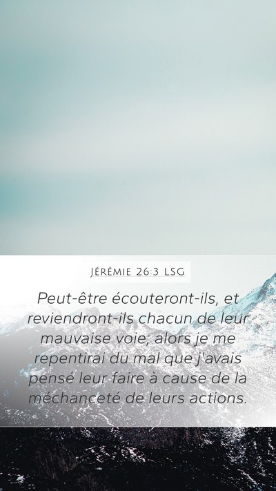 Jérémie 26:3 LSG Bible Verse Image