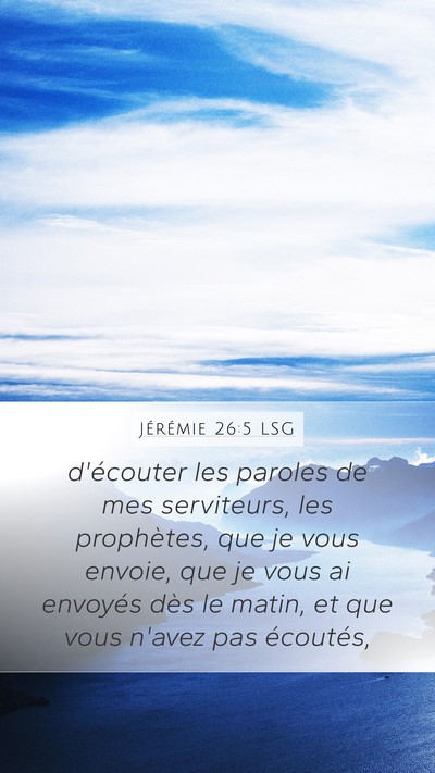 Jérémie 26:5 LSG Bible Verse Image