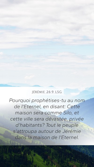 Jérémie 26:9 LSG Bible Verse Image