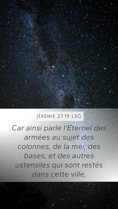 Jérémie 27:19 LSG Bible Verse Image