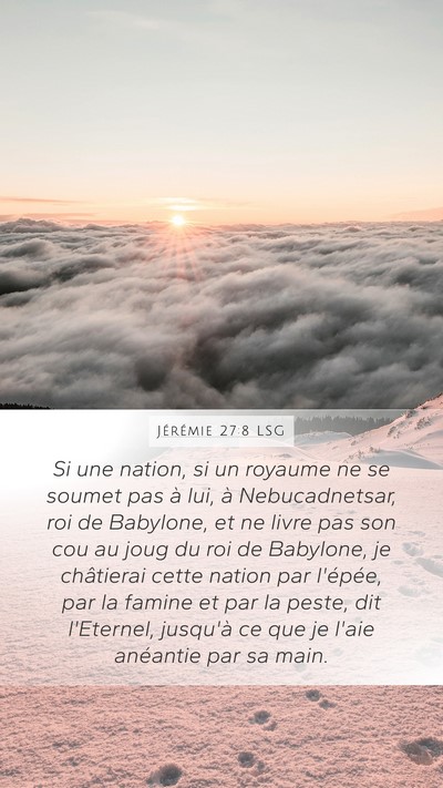 Jérémie 27:8 LSG Bible Verse Image