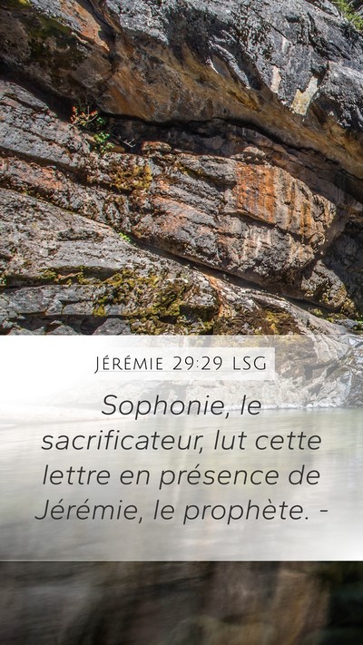 Jérémie 29:29 LSG Bible Verse Image