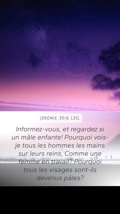 Jérémie 30:6 LSG Bible Verse Image