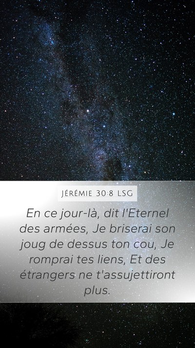 Jérémie 30:8 LSG Bible Verse Image