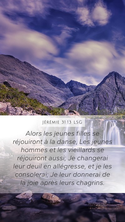 Jérémie 31:13 LSG Bible Verse Image