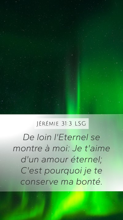 Jérémie 31:3 LSG Bible Verse Image