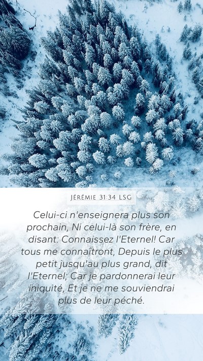 Jérémie 31:34 LSG Bible Verse Image