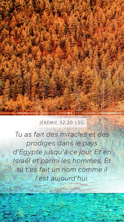 Jérémie 32:20 LSG Bible Verse Image