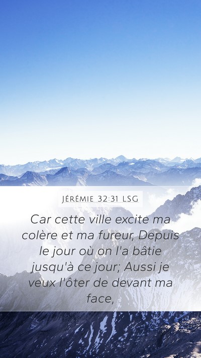 Jérémie 32:31 LSG Bible Verse Image